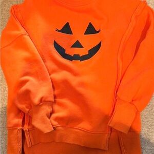 Amazon Orange Kids Pumpkin Face Hoodie